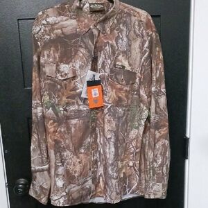 Von Dutch Camo Long Sleeve Button-up Shirt Mens Size XL